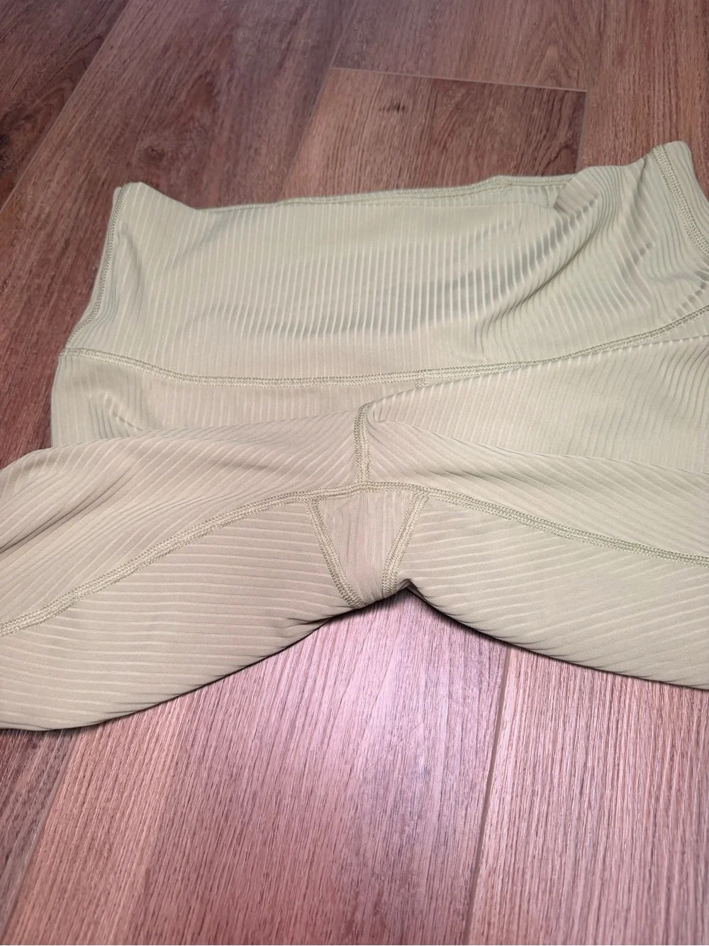 All In Motion Ribbed High Rise Leggings‎ Pistachio Green Yoga Athleisure Large